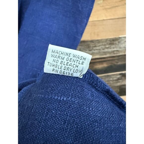 Bryn Walker blue linen boho lagenlook dress size Large - Picture 7 of 10